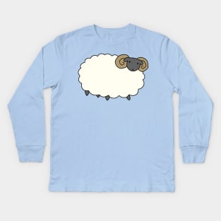 Fluffy Ram Kids Long Sleeve T-Shirt